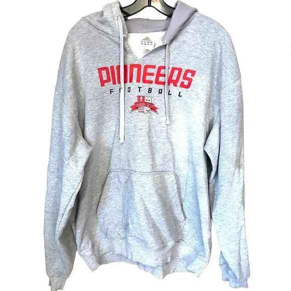 adidas Sweaters - Vintage Adidas Pioneers Football Unisex Adults Heavy Hoodie Sweatshirt Size XL